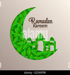 Hintergrund für die muslimische Gemeinschaft Festival Ramadan Rareem.  Eid-Mu Stock Vektor