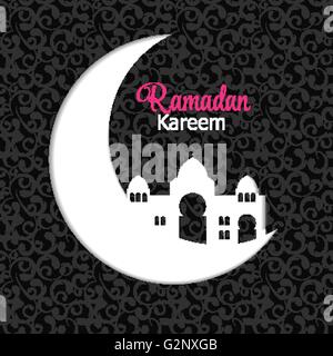 Hintergrund für die muslimische Gemeinschaft Festival Ramadan Rareem.  Eid-Mu Stock Vektor
