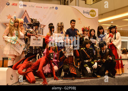 Cosplay Wettbewerb in lebenden Welt Mall, Tangerang, Indonesien Stockfoto