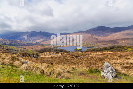 Ladies View, ein Aussichtspunkt auf Upper Lake auf der N71 Teil des Ring of Kerry, Killarney National Park, Co. Kerry, Irland. Stockfoto