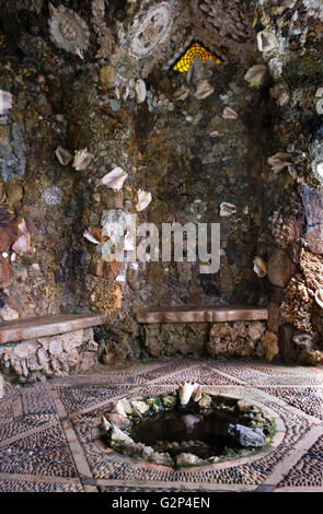 Hotel Endsleigh, Shell House und Grotto. Milton Abbot, Devon, England, 2016 2010er Jahre HOMER SYKES Stockfoto