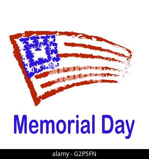 Memorial Day amerikanische Flagge Hintergrund. Stock Vektor