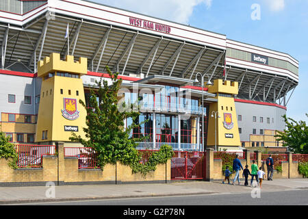 West Ham United Football Club Stadion Haupteingang Upton Park Newham East London England UK Stockfoto