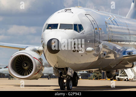 Ungebundene States Navy Boeing P-8A Poseidon maritime Patrouille Flugzeug 167955 von Air Test und Auswertung Geschwader VX-1 "Pioniere". Stockfoto