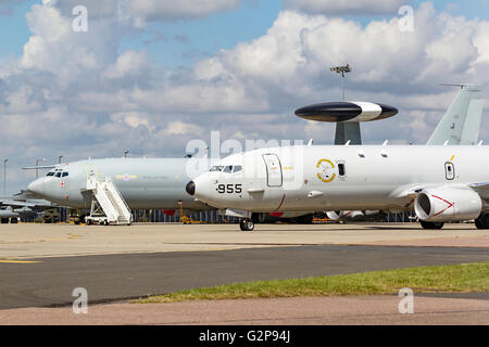 Ungebundene States Navy Boeing P-8A Poseidon maritime Patrouille Flugzeug 167955 von Air Test und Auswertung Geschwader VX-1 "Pioniere". Stockfoto