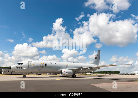 Ungebundene States Navy Boeing P-8A Poseidon maritime Patrouille Flugzeug 167955 von Air Test und Auswertung Geschwader VX-1 "Pioniere". Stockfoto