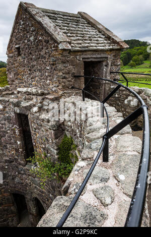 Geländer rund um den Orchardton Tower, Orchardton, in der Nähe von Palnackie, Dumfries & Galloway, Schottland Stockfoto