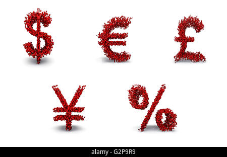 Schwarm-Alphabet Buchstaben 3D / Letter gebildet Tausende von kleineren, leicht zu kolorieren Stockfoto