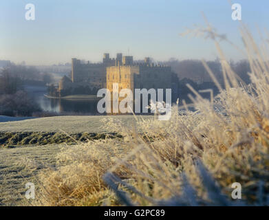 Leeds Castle an einem frostigen Morgen. Kent. England. UK. Europa Stockfoto