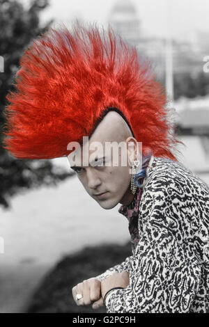 Punk Rocker Matt Belgrano, "der Herr Punk'. London, England, UK, ca. 1980 Stockfoto