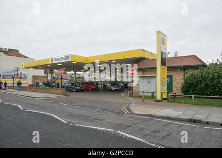 Safeway-Supermarkt-Tankstelle. Hastings. East Sussex. England. UK Stockfoto