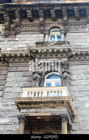 Alte und schöne Architektur in Budapest, Ungarn. Stockfoto