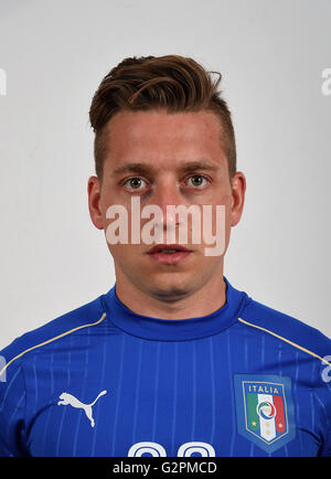 Florenz, Italien. 1. Juni 2016. Emanuele Giaccherini (ITA) Fußball: Italien team Präsentation für die UEFA EURO 2016 in Coverciano, Florenz. © FIGC/Handout/Aicfoto/AFLO/Alamy Live News Stockfoto