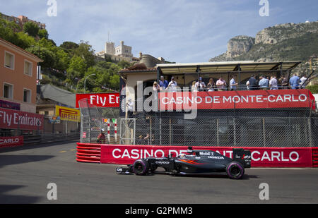 Monaco, Monte Carlo - 28. Mai 2016: FIA Formula One World Championship, McLaren-Honda | Verwendung Weltweit/Picture alliance Stockfoto