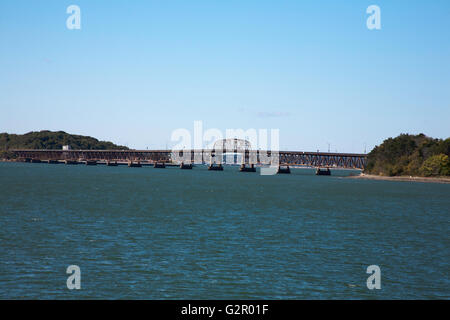 Brücke nach Long Island Boston Harbor und Inseln eine Fläche von Massachusetts Bay Boston Massachusetts, USA Stockfoto