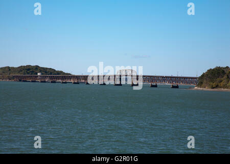 Brücke nach Long Island Boston Harbor und Inseln eine Fläche von Massachusetts Bay Boston Massachusetts, USA Stockfoto