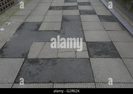 gemusterte ausgefüllten Pflaster, Pflastersteine, asphalt Stockfoto