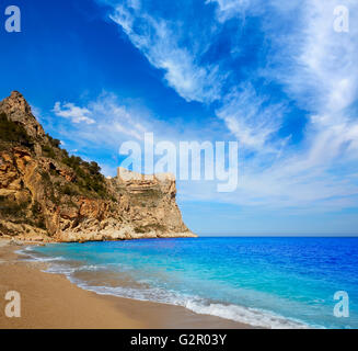 Cala del Moraig-Strand in Benitatxell Alicante in Spanien Stockfoto