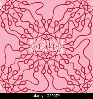 Nahtlose Muster für Design. Vektor-Illustration in rosa Farbe Stock Vektor