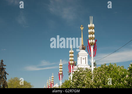 WDNCh Main Pavillion in Moskau, Russland Stockfoto