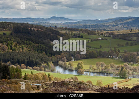 Suche entlang Strathglass, nach dem Fluss Glas Beauly Firth auf der Ostküste, Aigas Field Centre Beauly Stockfoto