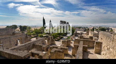 Die Ruinen von Medina Azahara, eine befestigte Arabische muslimische mittelalterlichen Palast-Stadt in der Nähe von Cordoba, Spanien Stockfoto