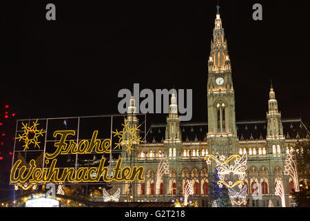 Traditioneller Weihnachtsmarkt in Wien Stockfoto