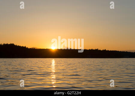 Sonnenuntergang von Mount Benson Stockfoto
