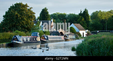 Haywood Junction, Trent und Mersey Kanal im Spätsommer Cannock Chase Bereich der hervorragenden natürlichen Schönheit Staffordshire Stockfoto