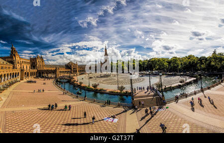 Siviglia Andalusien Spanien Plaza Denkmal Spagna plaza Stockfoto