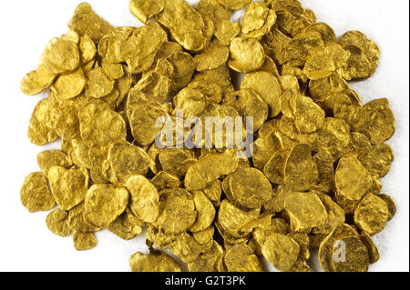 Haufen von alluvial Gold Staub gefunden in einem Fluss im Departement Gard Französisch in Süd-Ost-Frankreich Stockfoto