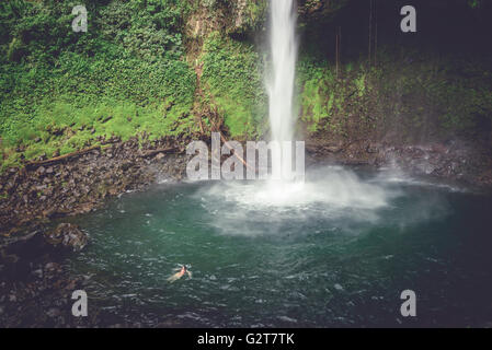 La Fortuna Wasserfall in Costa Rica Stockfoto