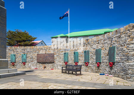 Die Liberation Monument in East Falkland-Inseln, Stanley, Falkland-Inseln, Britische überseegegend. Stockfoto