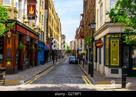 Straßen im Stadtteil Soho in London, Großbritannien Stockfoto