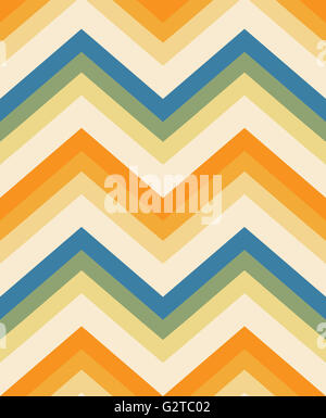Nahtlose Chevron-Muster in Orange und blau Stockfoto