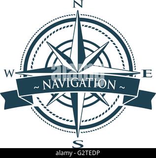 Firmenlogo mit windrose Stock Vektor