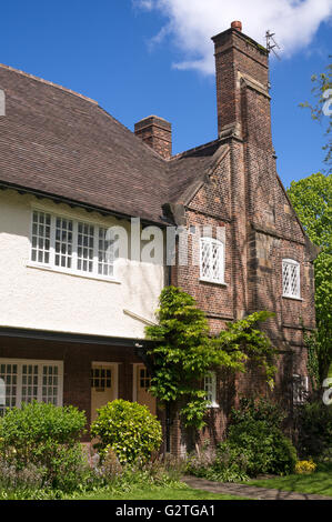 Haus 15 Die Causeway, Port Sunlight Model Village, Merseyside, England, Großbritannien Stockfoto