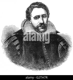 Benjamin "Ben" Jonson, englischer Poet Laureate, Dramatiker, Schauspieler und Literaturkritiker des 17. Jahrhunderts Stockfoto