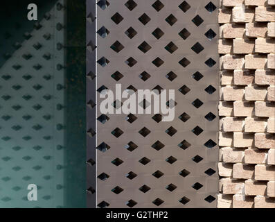 Abstrakten Detail. Hindman des Yard, London, Vereinigtes Königreich. Architekt: Foster Lomas, 2015. Stockfoto