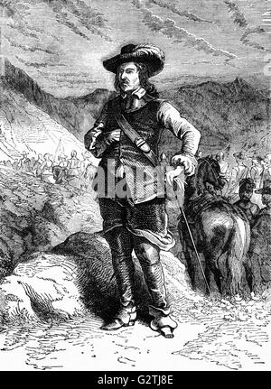 Oliver Cromwell (25 April 1599 – 3. September 1658) war ein englischer militärischer und politischer Führer und späteren Lord Protector des Commonwealth of England, Schottland und Irland. Stockfoto