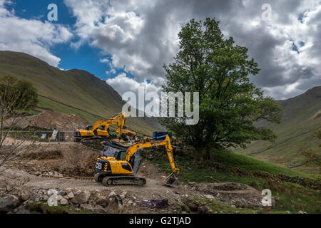 Arbeiten Sie in der Nähe von Hayeswater Reservoir, Patterdale, Cumbria, UK Stockfoto