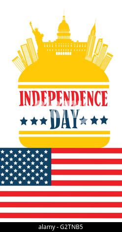 Happy Independence Day Vereinigte Staaten amerikanische Weihnachtsbanner Stock Vektor
