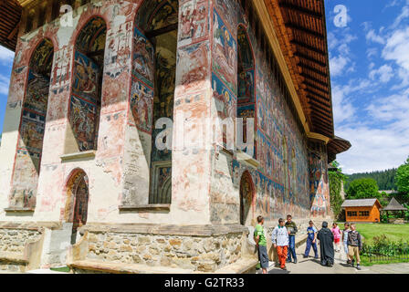 Kloster Moldovita; Kirche, Buna Vestire ("Maria Verkündigung"), Rumänien, Moldau, Moldawien, Moldau Karpaten, Moldovita Stockfoto