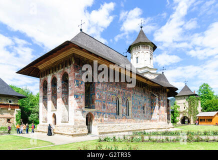 Kloster Moldovita; Kirche, Buna Vestire ("Maria Verkündigung"), Rumänien, Moldau, Moldawien, Moldau Karpaten, Moldovita Stockfoto