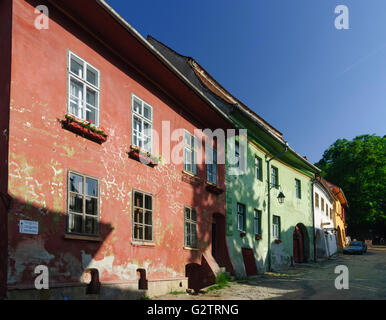 Altstadt; Scolli Street, Rumänien, Siebenbürgen, Transsilvanien, Siebenbürgen (Transsilvanien), Sighisoara (Schäßburg) Stockfoto