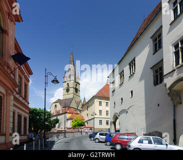 Evangelische Pfarrkirche, Rumänien, Siebenbürgen, Transsilvanien, Siebenbürgen (Transsilvanien), Sibiu (Hermannstadt) Stockfoto