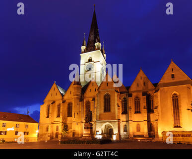 Evangelische Pfarrkirche, Rumänien, Siebenbürgen, Transsilvanien, Siebenbürgen (Transsilvanien), Sibiu (Hermannstadt) Stockfoto