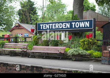 Bahnhof Stadt Tenterden Kent Stockfoto