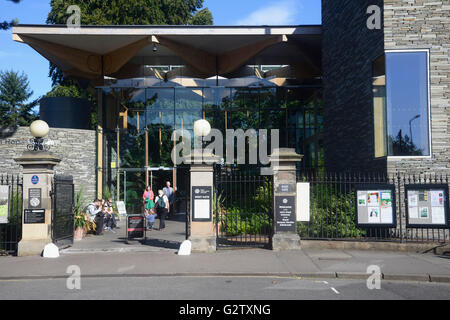 Schottland, Edinburgh, Royal Botanic Gardens, Eingang West. Stockfoto