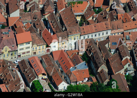 Mit Blick auf die Altstadt von Tampa Berg, Rumänien, Siebenbürgen, Transsilvanien, Siebenbürgen (Transsilvanien), Brasov Stockfoto